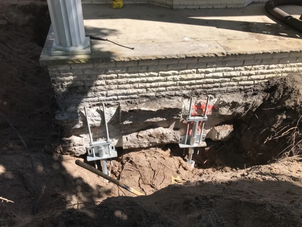 Helical Pier Installation in Lawrenceburg, IN